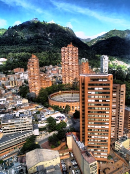 This photo of downtown Bogota, Columbia was taken by Bogota photographer David Garzon.